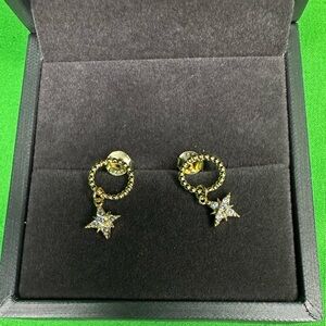 925 Sterling Silver Zircon Dangle Earrings